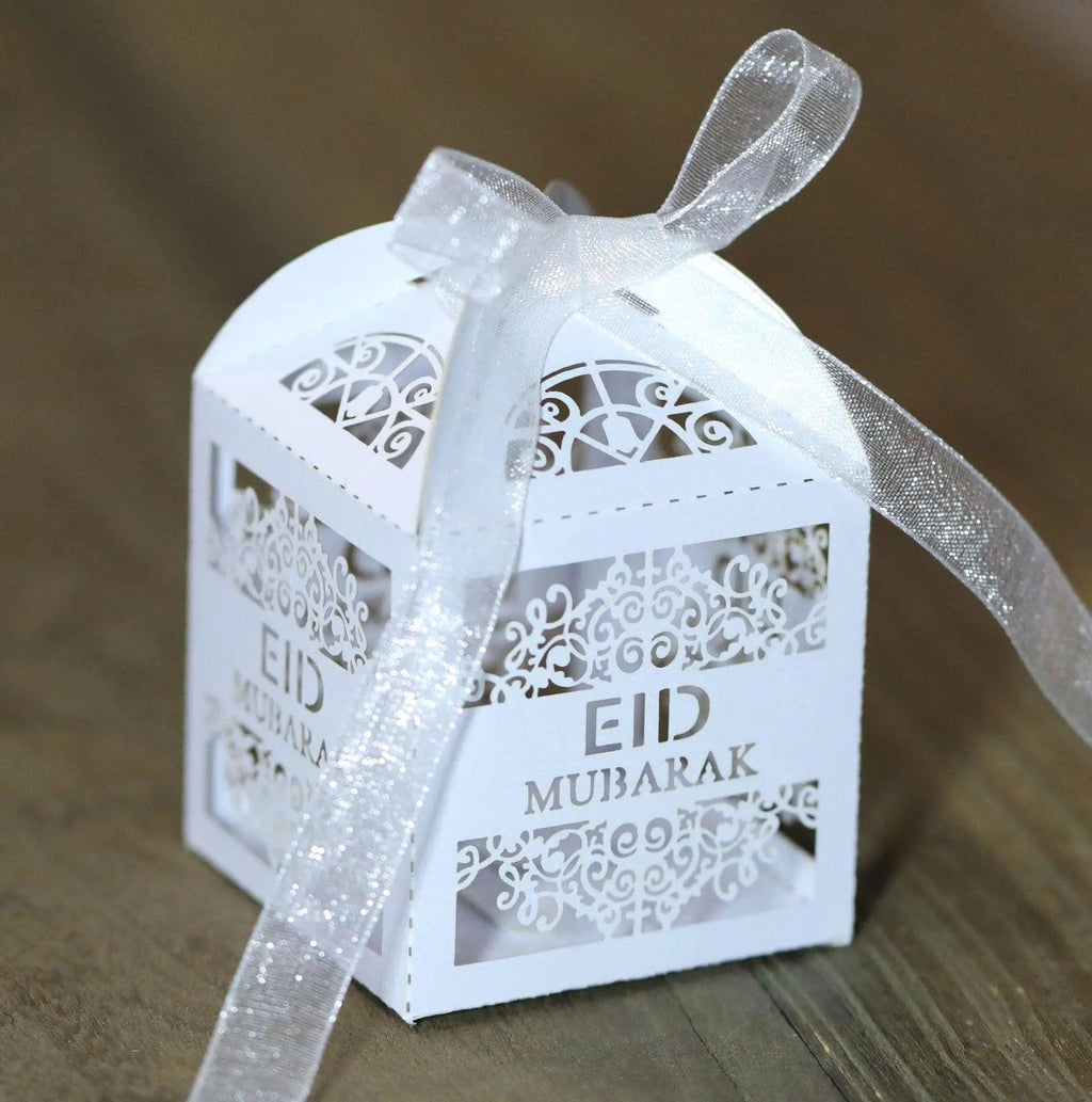MR018 50 Pcs Happy Eid Mubarak Hollow Candy Box La Vie Bien MR018 50 Pcs Happy Eid Mubarak Hollow Candy Box