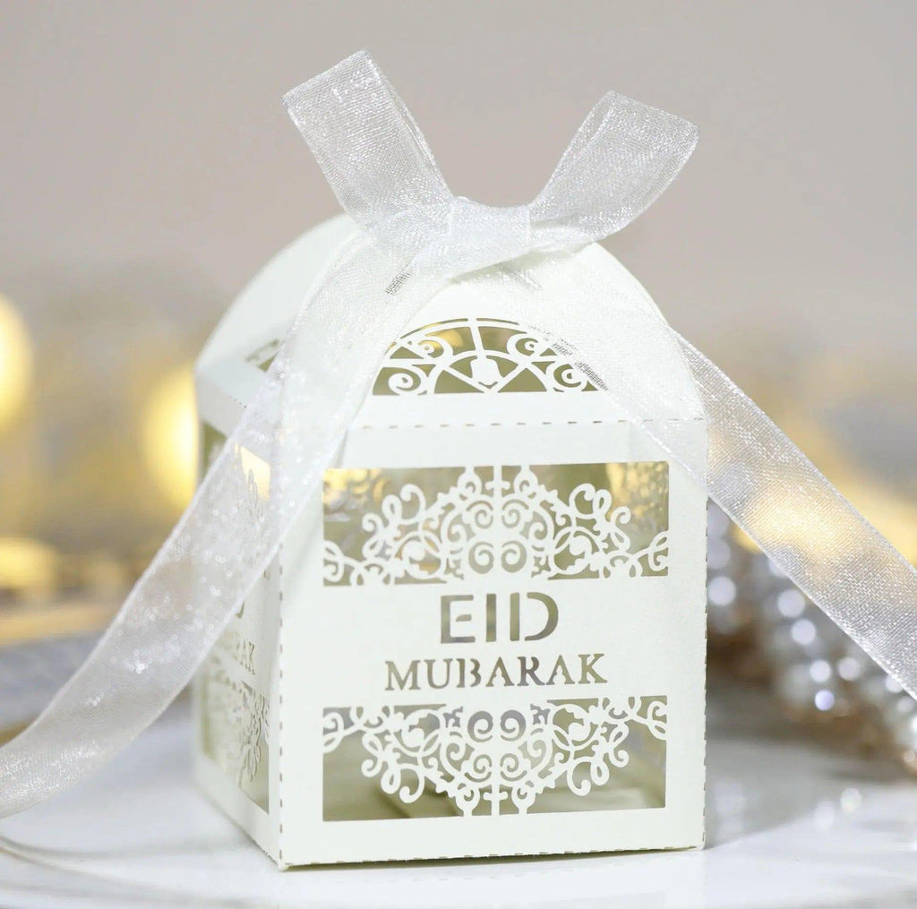 MR018 50 Pcs Happy Eid Mubarak Hollow Candy Box La Vie Bien MR018 50 Pcs Happy Eid Mubarak Hollow Candy Box