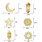 MR019 Eid Mubarak Spiral Banner,Ramadan Home Decor, 6 pcs