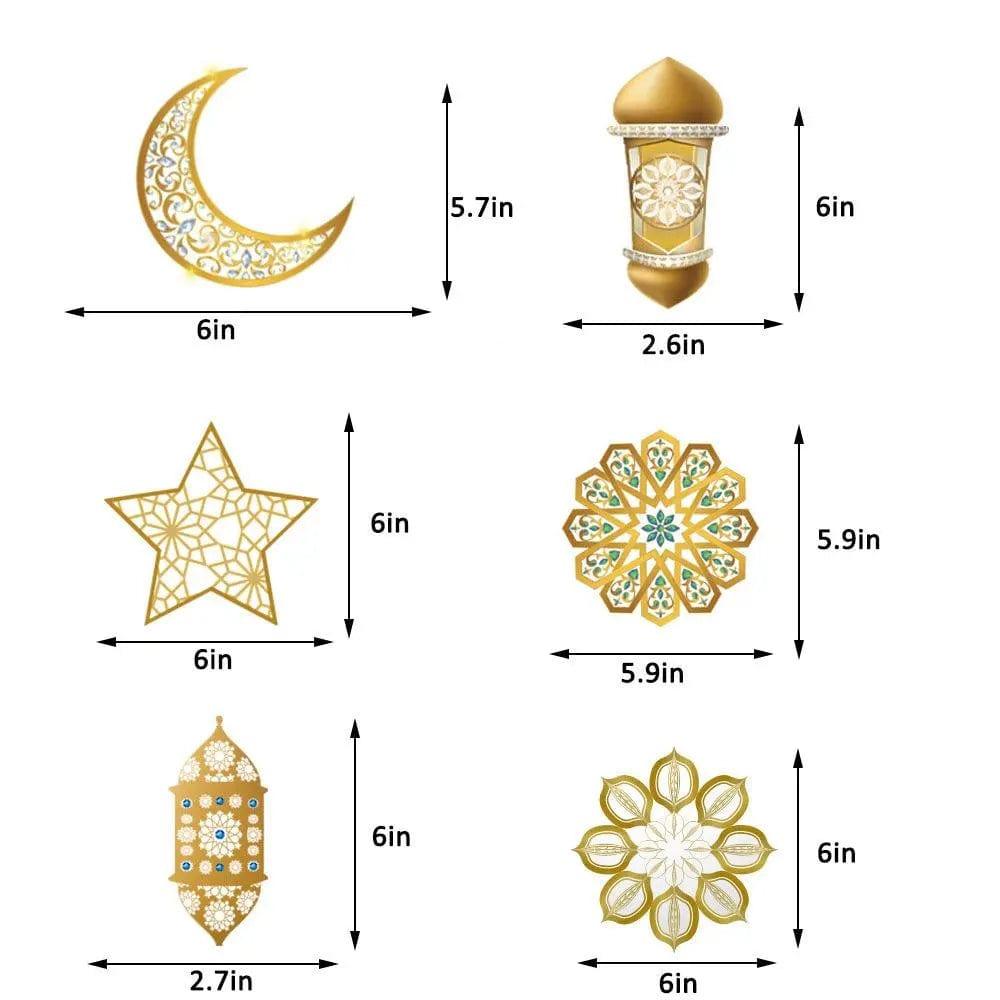 MR019 Eid Mubarak Spiral Banner,Ramadan Home Decor, 6 pcs La Vie Bien MR019 Eid Mubarak Spiral Banner,Ramadan Home Decor, 6 pcs