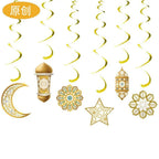 MR019 Eid Mubarak Spiral Banner,Ramadan Home Decor, 6 pcs La Vie Bien MR019 Eid Mubarak Spiral Banner,Ramadan Home Decor, 6 pcs