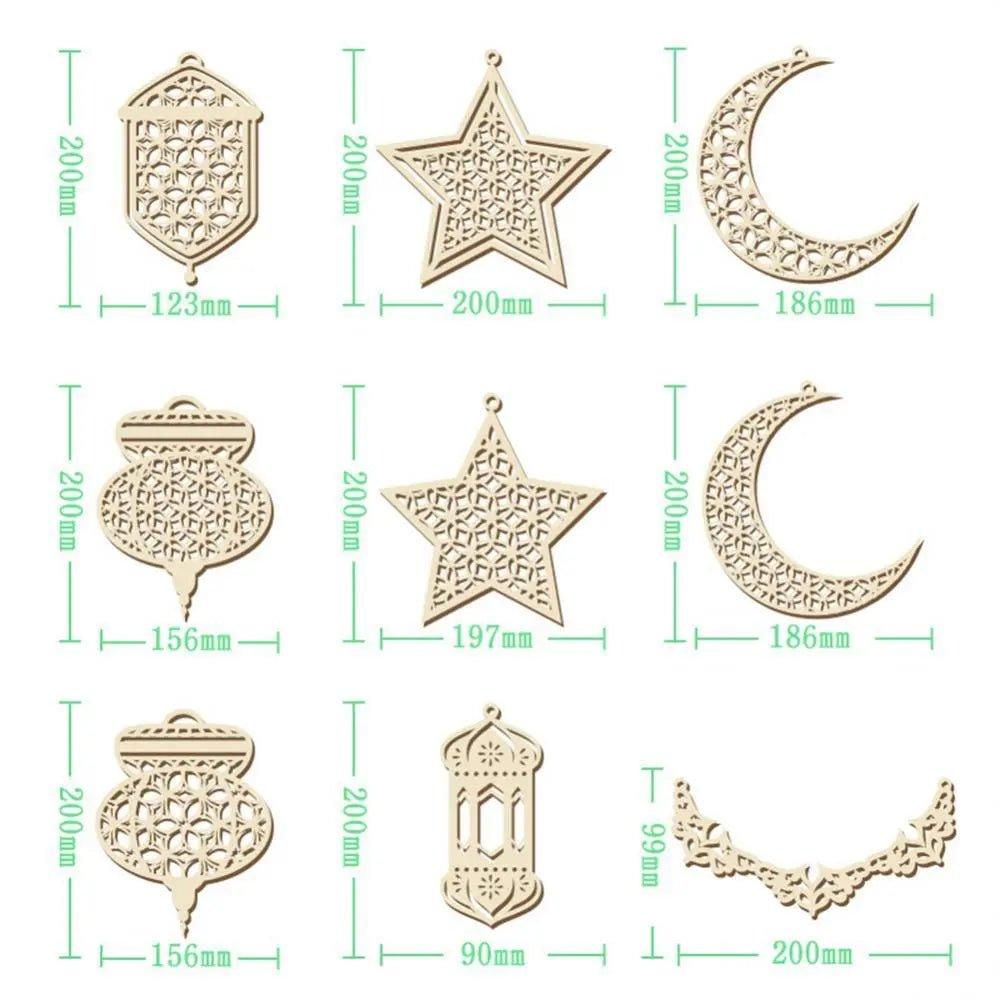 MR020 Wooden Ramadan & Eid Mubarak Decoration La Vie Bien MR020 Wooden Ramadan & Eid Mubarak Decoration