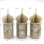 MR023 Eid Mubarak LED Wooden Lantern Ramadan Decoration La Vie Bien MR023 Eid Mubarak LED Wooden Lantern Ramadan Decoration