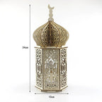 MR023 Eid Mubarak LED Wooden Lantern Ramadan Decoration La Vie Bien MR023 Eid Mubarak LED Wooden Lantern Ramadan Decoration