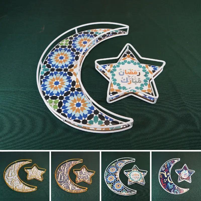 MR029 Ramadan Tray, Iron Festive Moon Tray La Vie Bien MR029 Ramadan Tray, Iron Festive Moon Tray