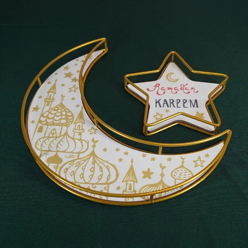 MR029 Ramadan Tray, Iron Festive Moon Tray La Vie Bien MR029 Ramadan Tray, Iron Festive Moon Tray