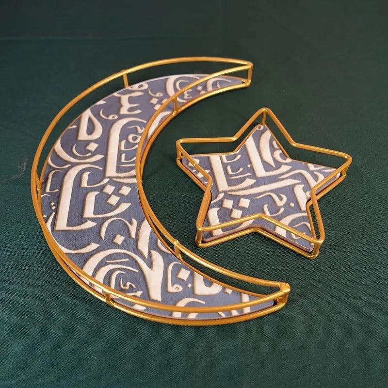 MR029 Ramadan Tray, Iron Festive Moon Tray La Vie Bien MR029 Ramadan Tray, Iron Festive Moon Tray