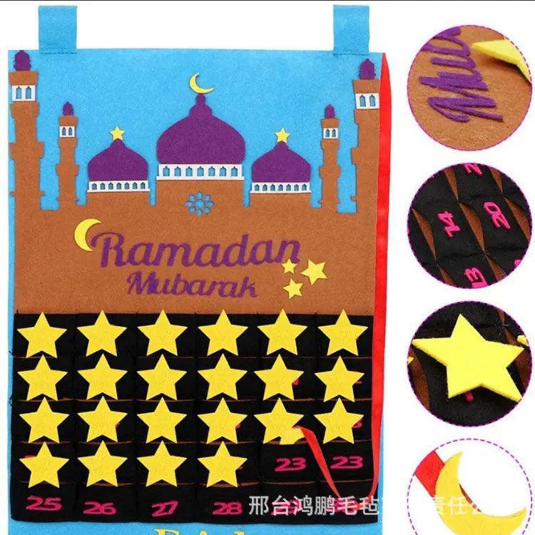 MR044 Calendar Fabric Ramadan Hanging Pendant La Vie Bien MR044 Calendar Fabric Ramadan Hanging Pendant