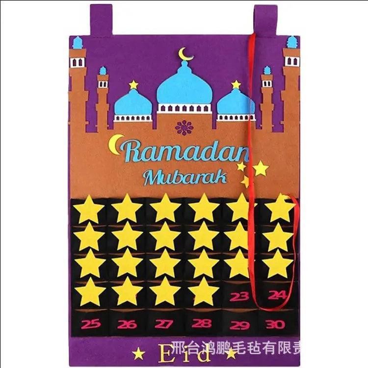 MR044 Calendar Fabric Ramadan Hanging Pendant La Vie Bien MR044 Calendar Fabric Ramadan Hanging Pendant