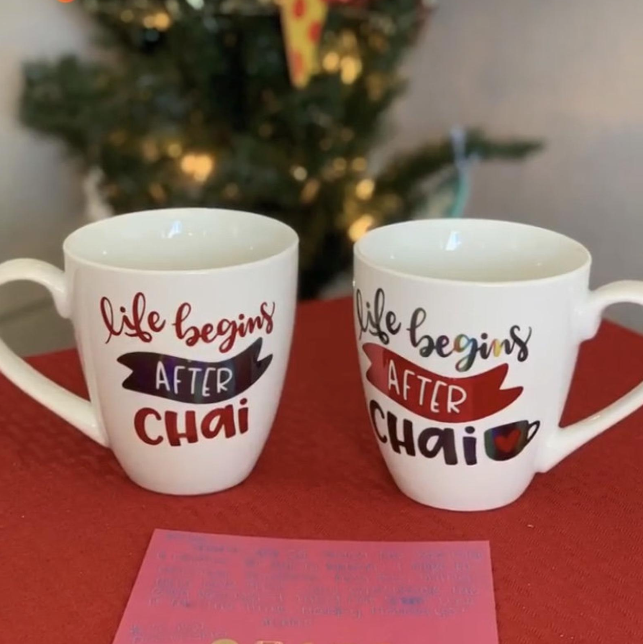 Life Begins After Chai Set of Mugs