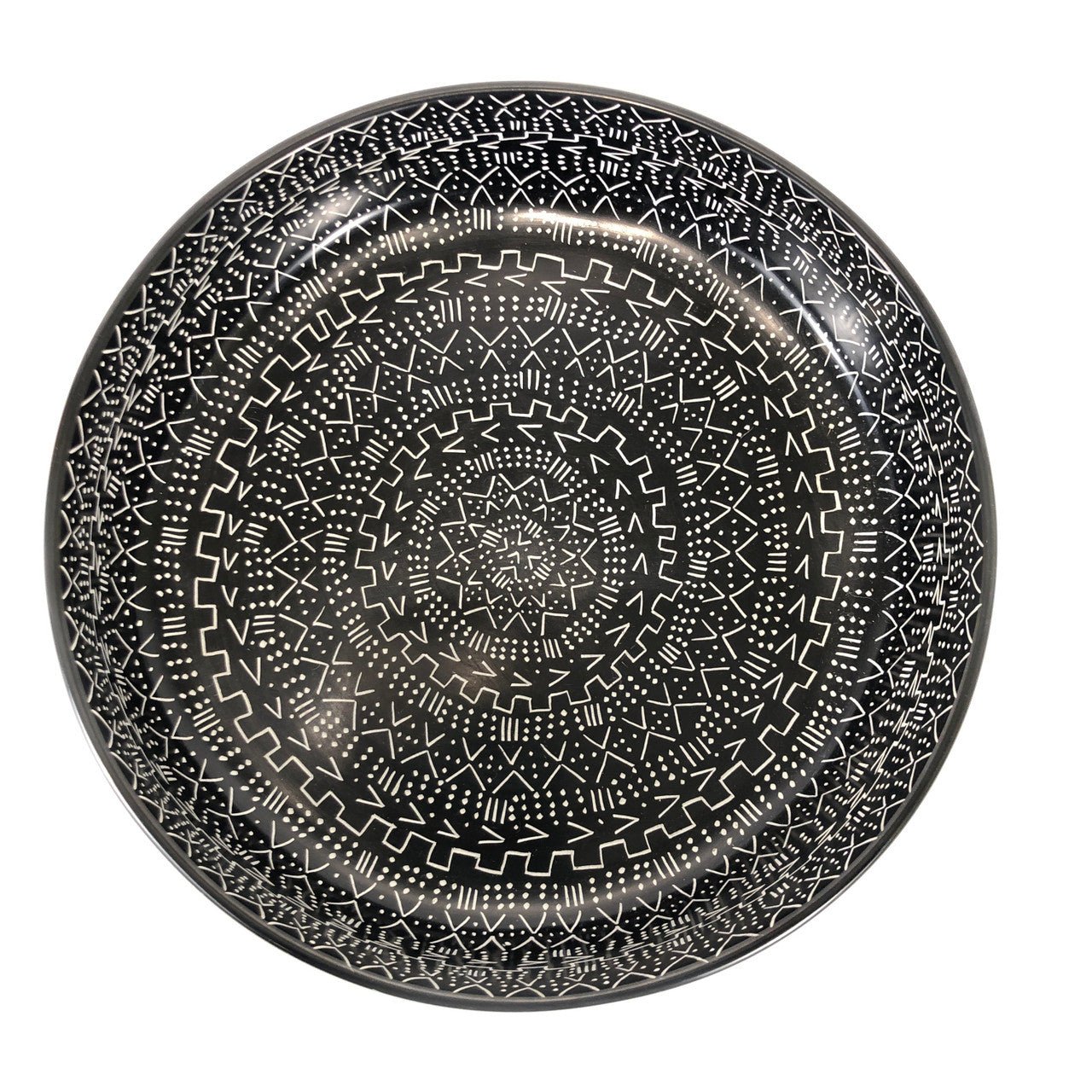 Mud Cloth Black Bowl - 12" La Vie Bien Mud Cloth Black Bowl - 12"
