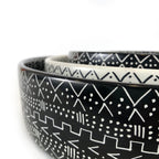 Mud Cloth Black Bowl - 12" La Vie Bien Mud Cloth Black Bowl - 12"