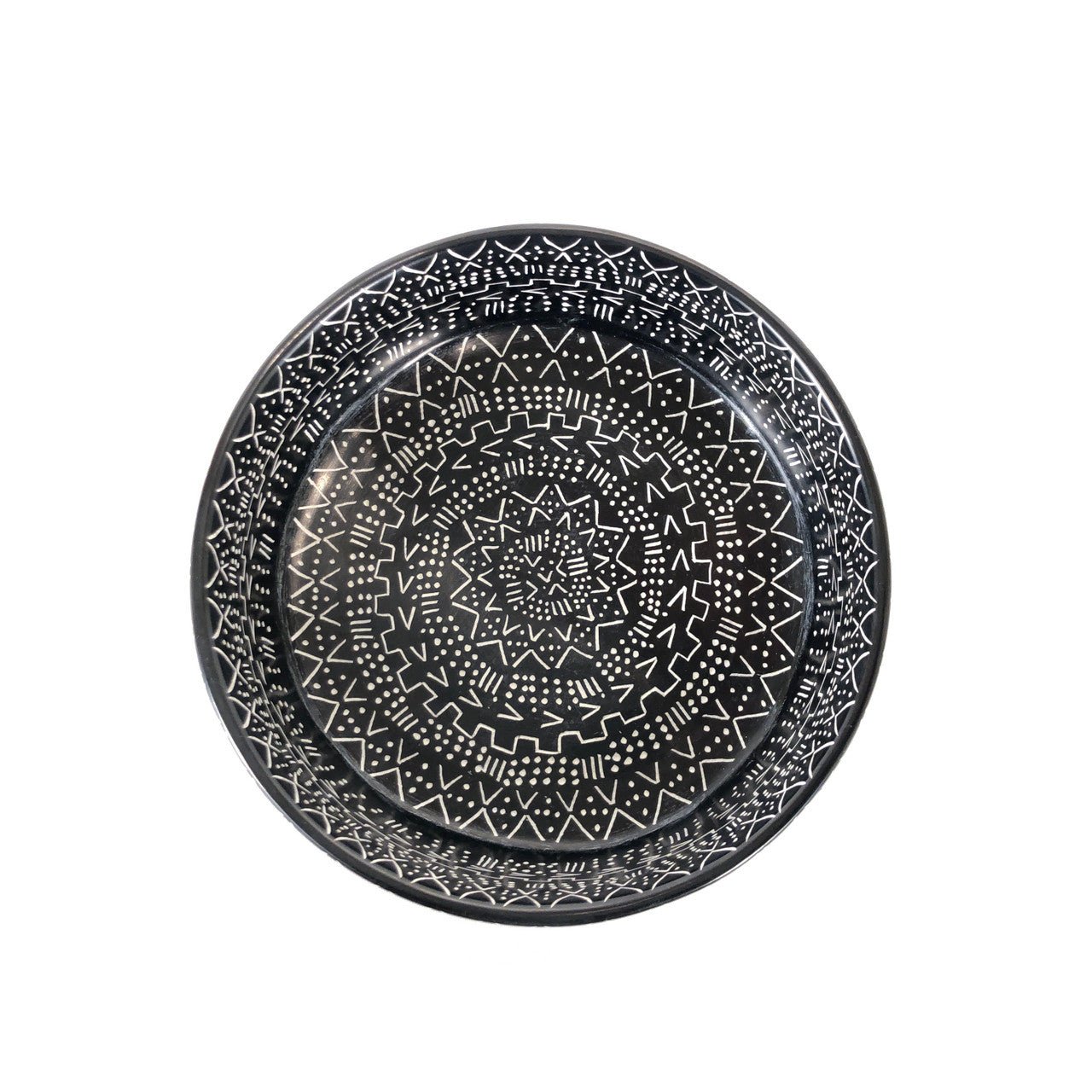 Mud Cloth Black Bowl - 8" La Vie Bien Mud Cloth Black Bowl - 8"