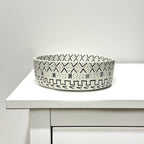 Mud Cloth Natural Soapstone Bowl - 8" La Vie Bien Mud Cloth Natural Soapstone Bowl - 8"