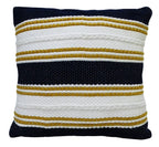 Multi Color 18"x18" Indoor Outdoor Pillow with Braid for sofa Home Furnishings La Vie Bien Multi Color 18"x18" Indoor Outdoor Pillow with Braid for sofa