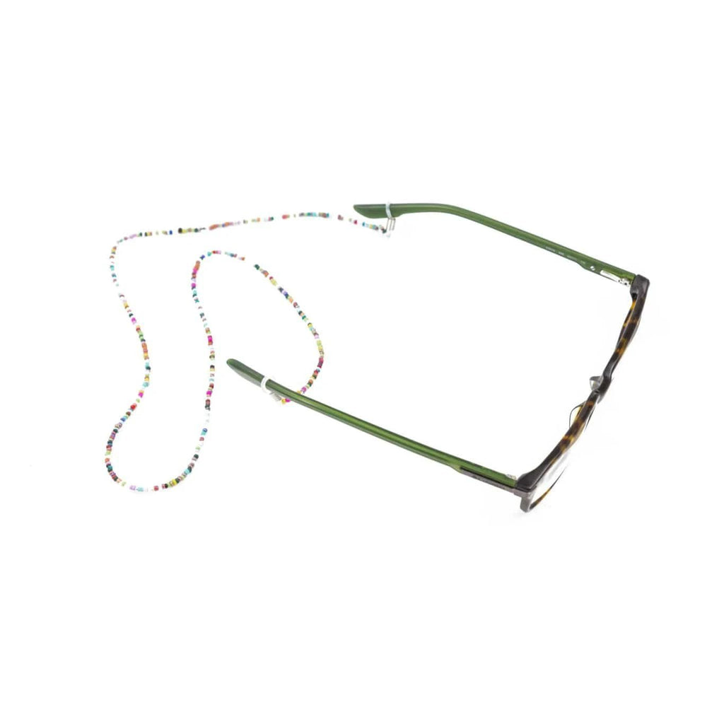 Multi-Colored Seed Bead Eyeglass Chain by Upavim Crafts