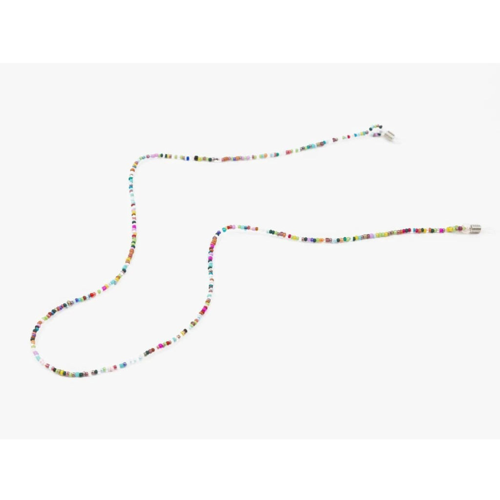 Multi-Colored Seed Bead Eyeglass Chain by Upavim Crafts