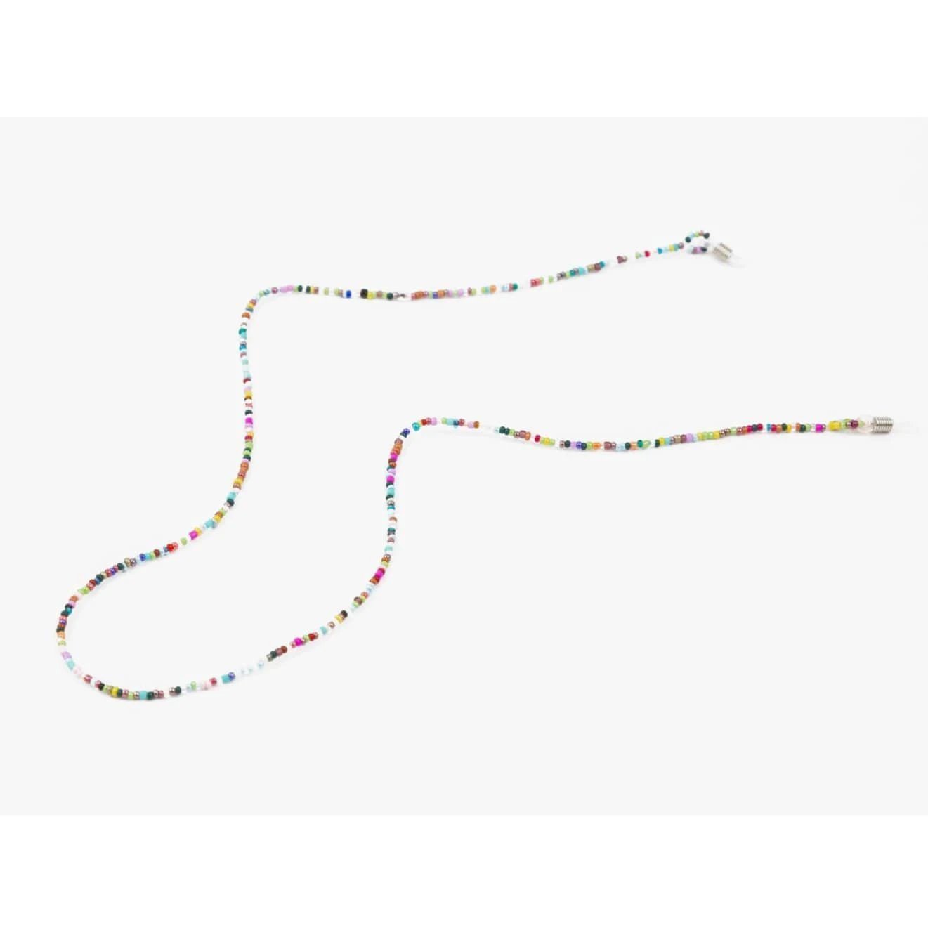 Multi-Colored Seed Bead Eyeglass Chain by Upavim Crafts