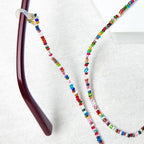 Multi-Colored Seed Bead Eyeglass Chain by Upavim Crafts
