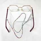 Multi-Colored Seed Bead Eyeglass Chain by Upavim Crafts