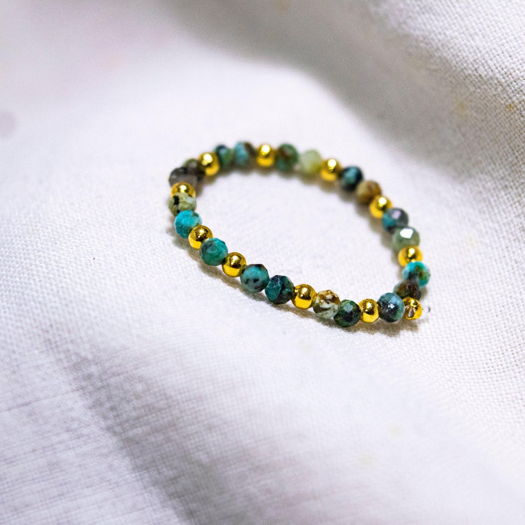 Multi - Stone Gemstone Bead Elastic Ring - Thailand Jewelry La Vie Bien Multi - Stone Gemstone Bead Elastic Ring - Thailand