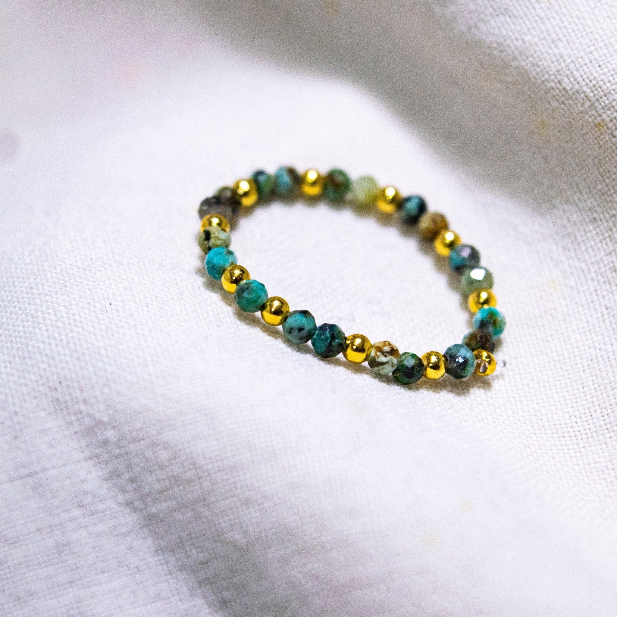 Multi - Stone Gemstone Bead Elastic Ring - Thailand Jewelry La Vie Bien Multi - Stone Gemstone Bead Elastic Ring - Thailand