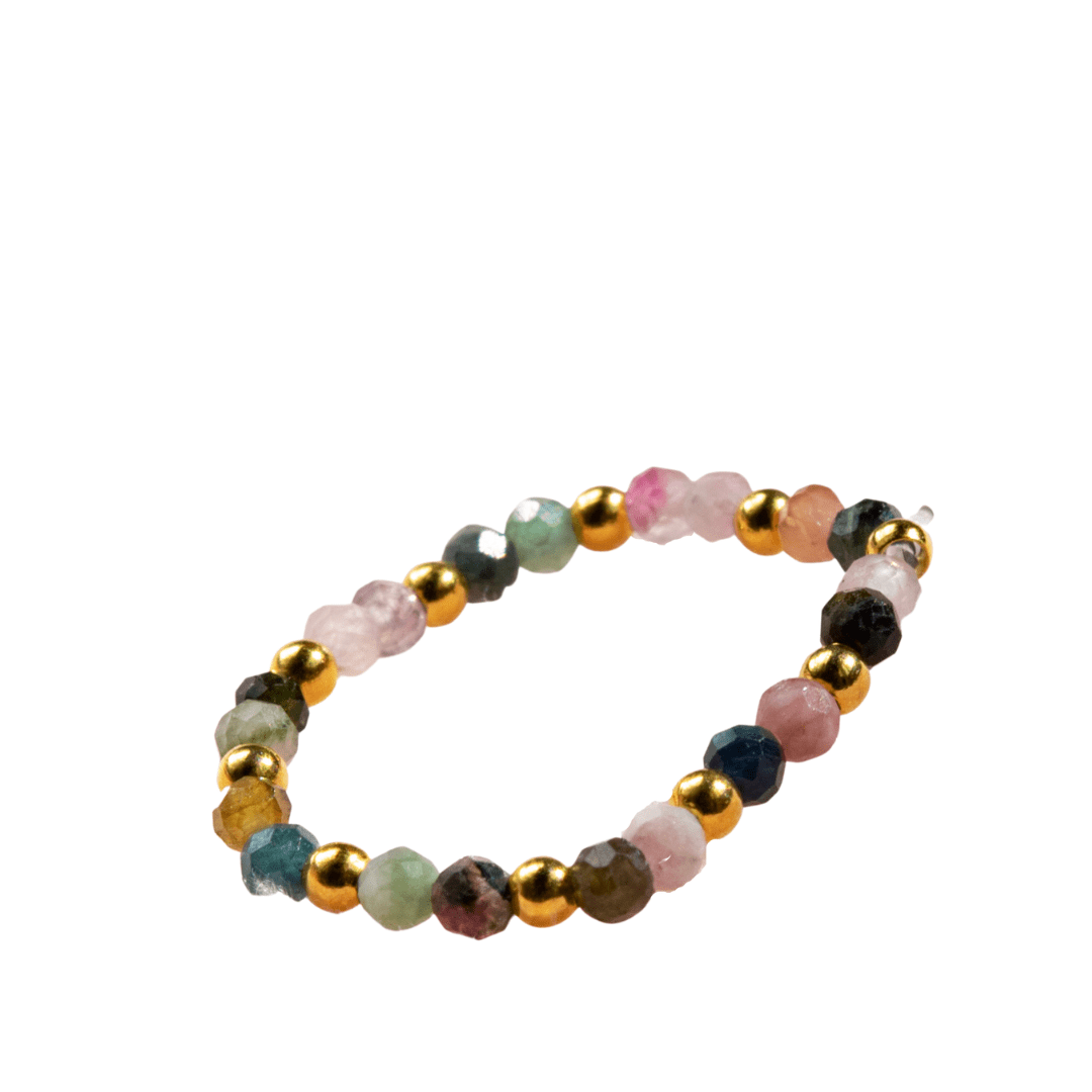 Multi - Stone Gemstone Bead Elastic Ring - Thailand Jewelry La Vie Bien Multi - Stone Gemstone Bead Elastic Ring - Thailand