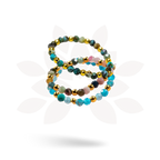 Multi - Stone Gemstone Bead Elastic Ring - Thailand Jewelry La Vie Bien Multi - Stone Gemstone Bead Elastic Ring - Thailand