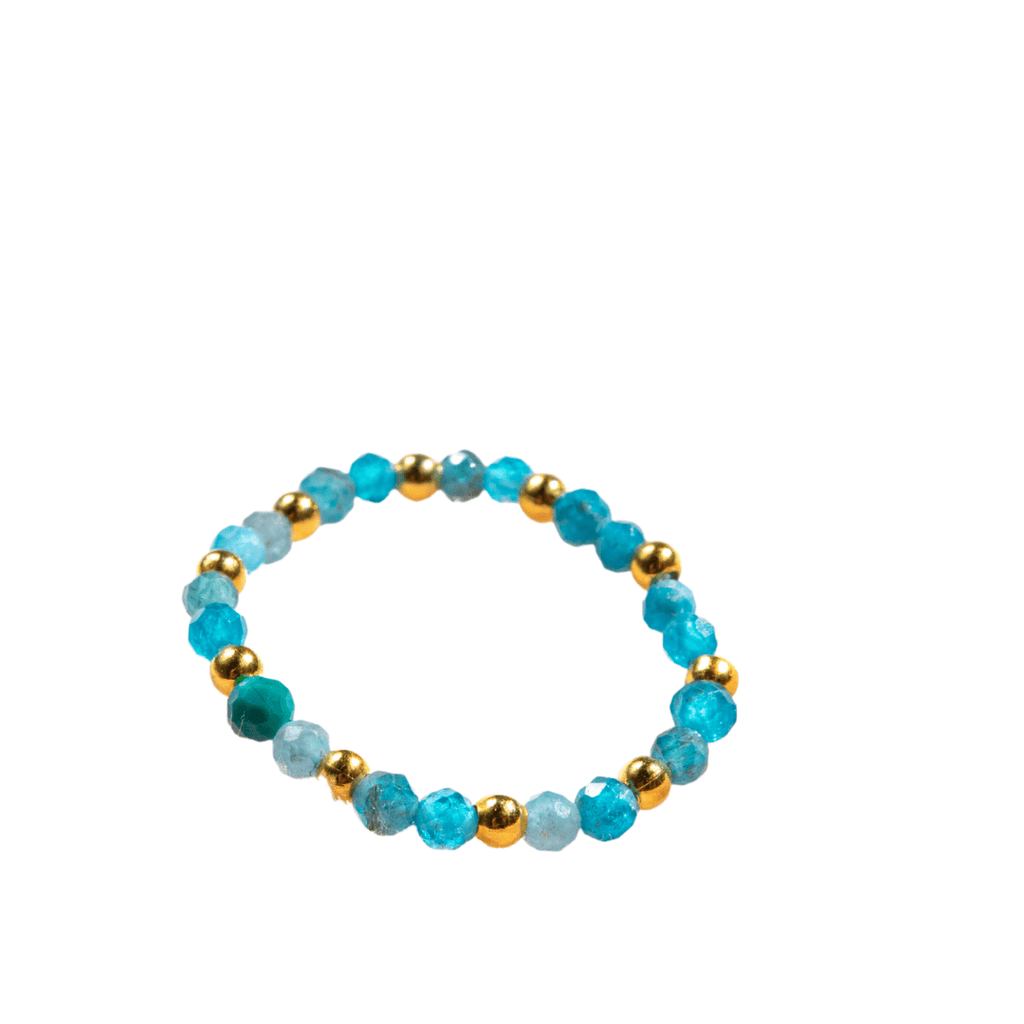 Multi - Stone Gemstone Bead Elastic Ring - Thailand Jewelry La Vie Bien Multi - Stone Gemstone Bead Elastic Ring - Thailand