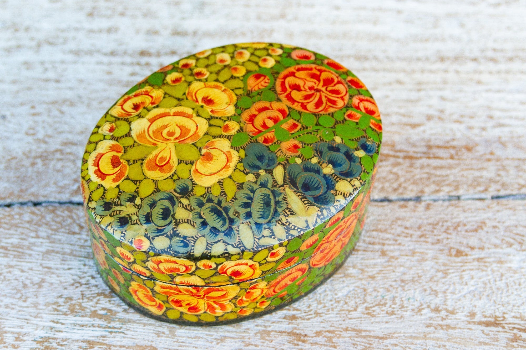 Multicolor Floral Kashmiri Tikka Box Accents La Vie Bien Multicolor Floral Kashmiri Tikka Box