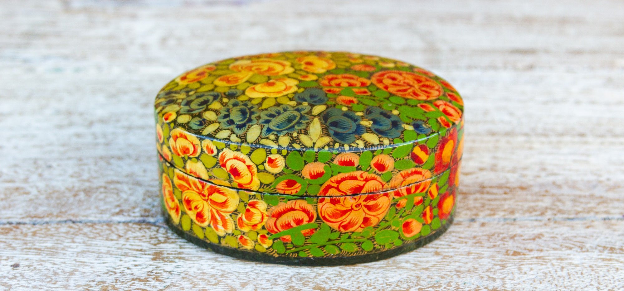 Multicolor Floral Kashmiri Tikka Box Accents La Vie Bien Multicolor Floral Kashmiri Tikka Box
