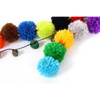 Multicolor Pom Pom Keychain with Beads and Bells | Handmade Zipper Pull | Thailand Accessories La Vie Bien Multicolor Pom Pom Keychain with Beads and Bells | Handmade Zipper Pull | Thailand