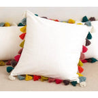 Multicolor Tassel Cotton Pillow Cover - Thailand Decor La Vie Bien Multicolor Tassel Cotton Pillow Cover - Thailand