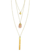 Triple Strand Multi-Way Pendant Necklace - Brass by Fair Anita