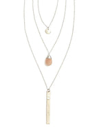 Triple Strand Multi-Way Pendant Necklace - Silver by Fair Anita