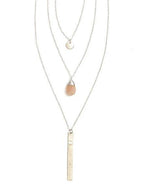 Triple Strand Multi-Way Pendant Necklace - Silver by Fair Anita