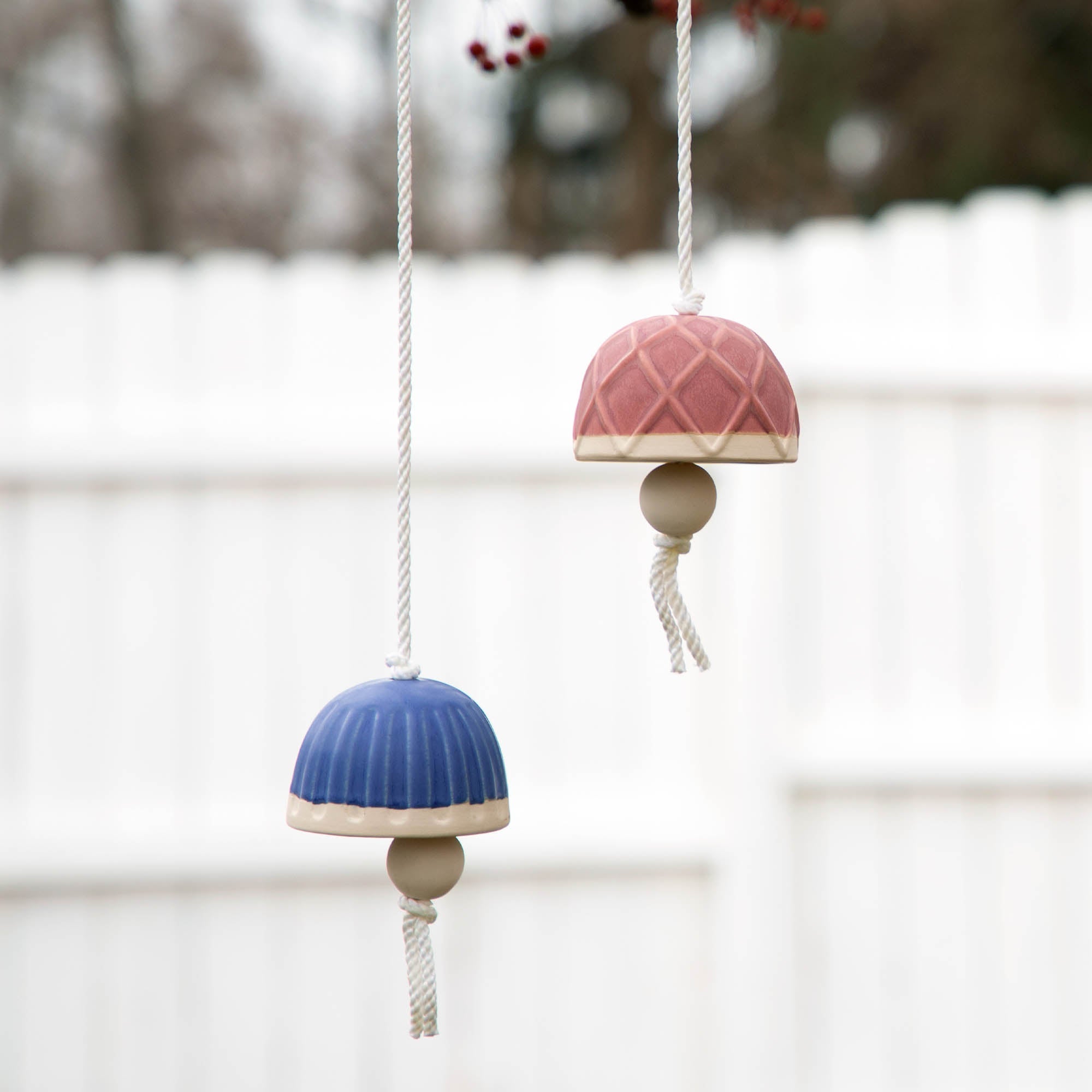 Mushroom Ceramic Bell Wind Chime Wind Chimes La Vie Bien Mushroom Ceramic Bell Wind Chime