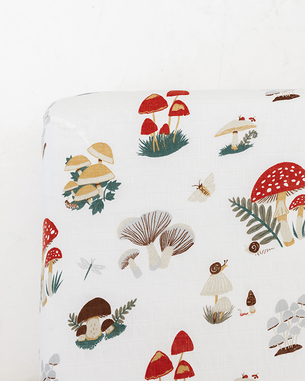 Mushroom Crib Sheet Crib Sheets La Vie Bien Mushroom Crib Sheet