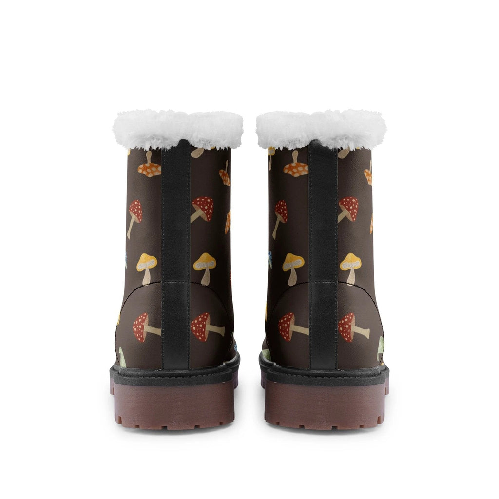 Mushroom hunter cottagecore Unisex Lace Up Chukka Boots, fur lined by Printy6