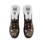 Mushroom hunter cottagecore Unisex Lace Up Chukka Boots, fur lined by Printy6