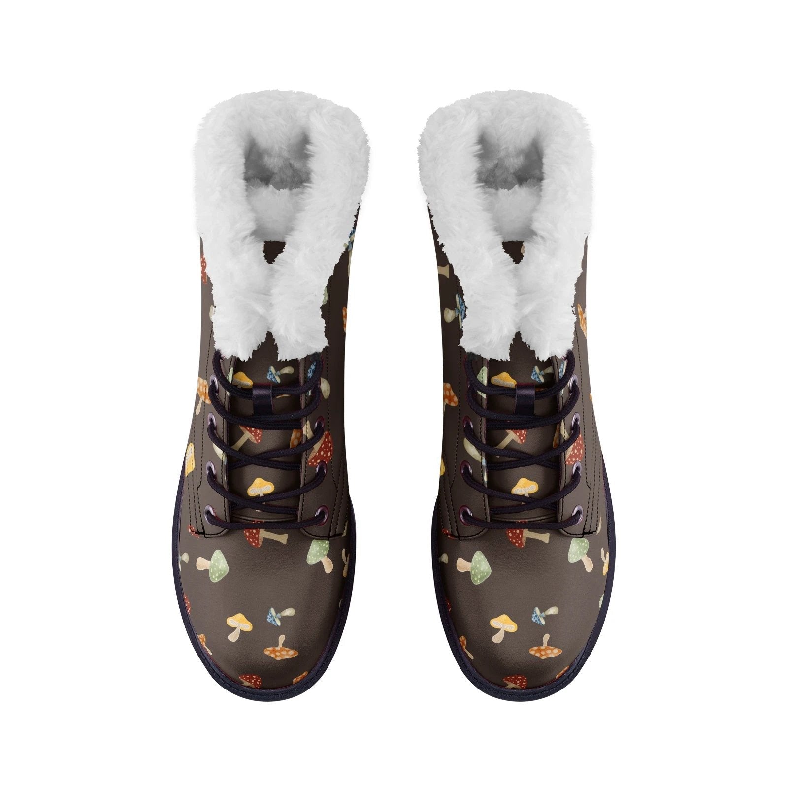 Mushroom hunter cottagecore Unisex Lace Up Chukka Boots, fur lined by Printy6