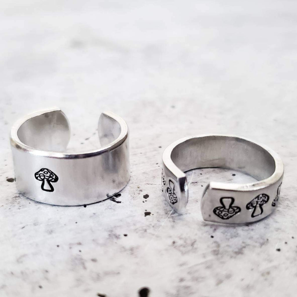 Mushroom Silver Ring Finger Rings La Vie Bien Mushroom Silver Ring