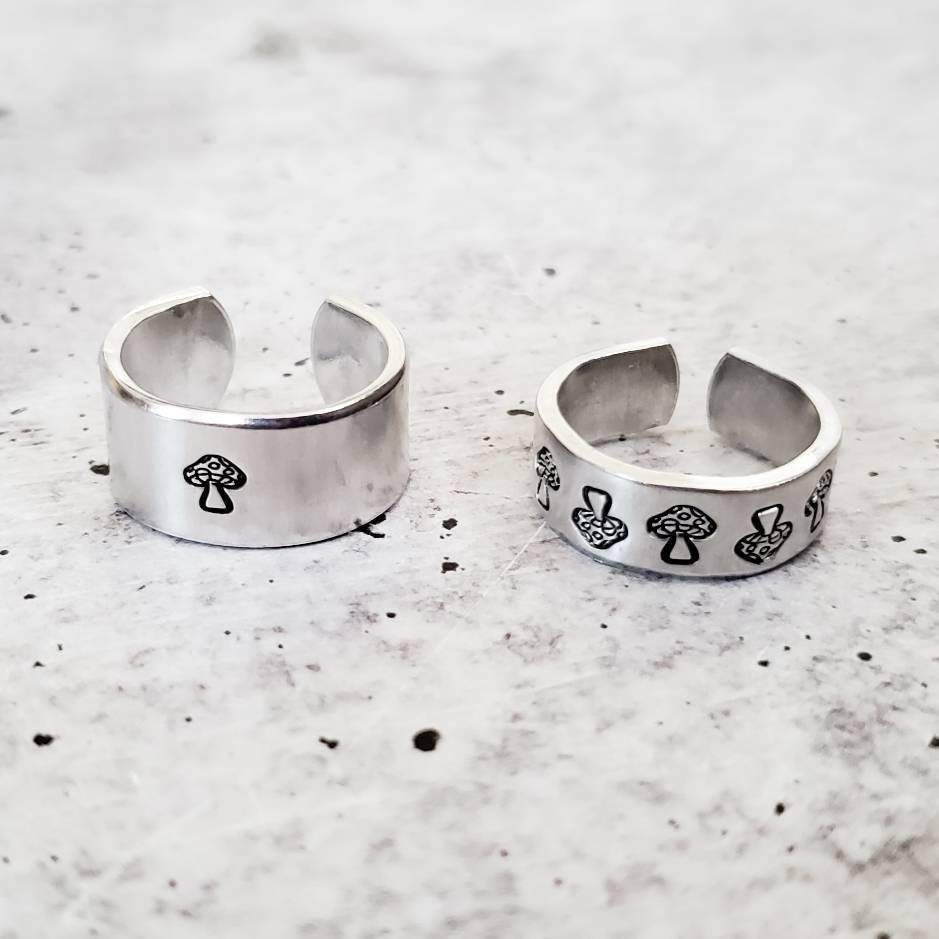 Mushroom Silver Ring Finger Rings La Vie Bien Mushroom Silver Ring