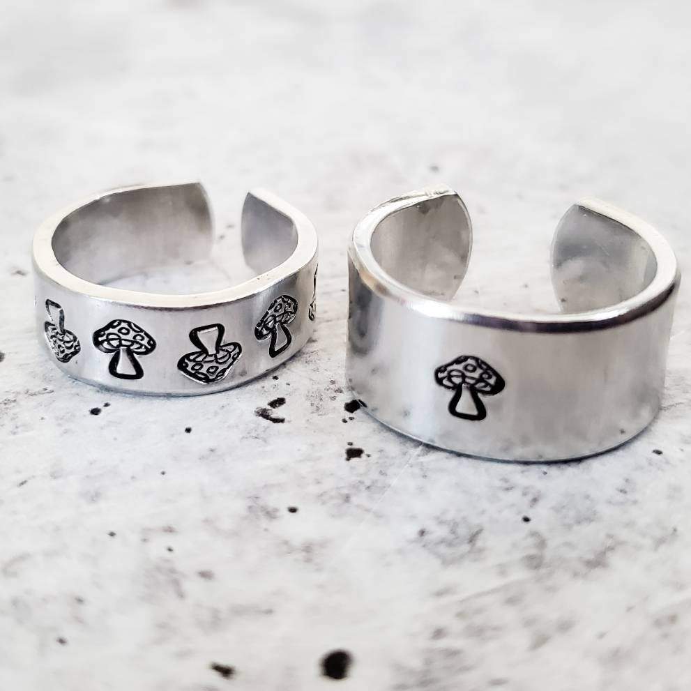 Mushroom Silver Ring Finger Rings La Vie Bien Mushroom Silver Ring