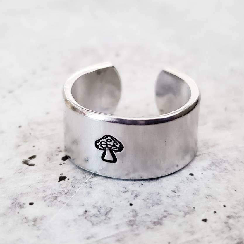 Mushroom Silver Ring Finger Rings La Vie Bien Mushroom Silver Ring