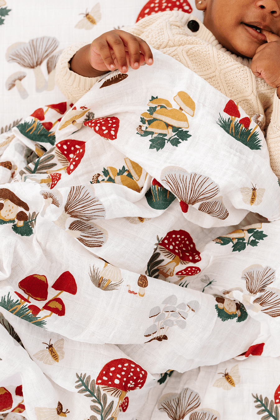 Mushroom Swaddle Swaddles La Vie Bien Mushroom Swaddle