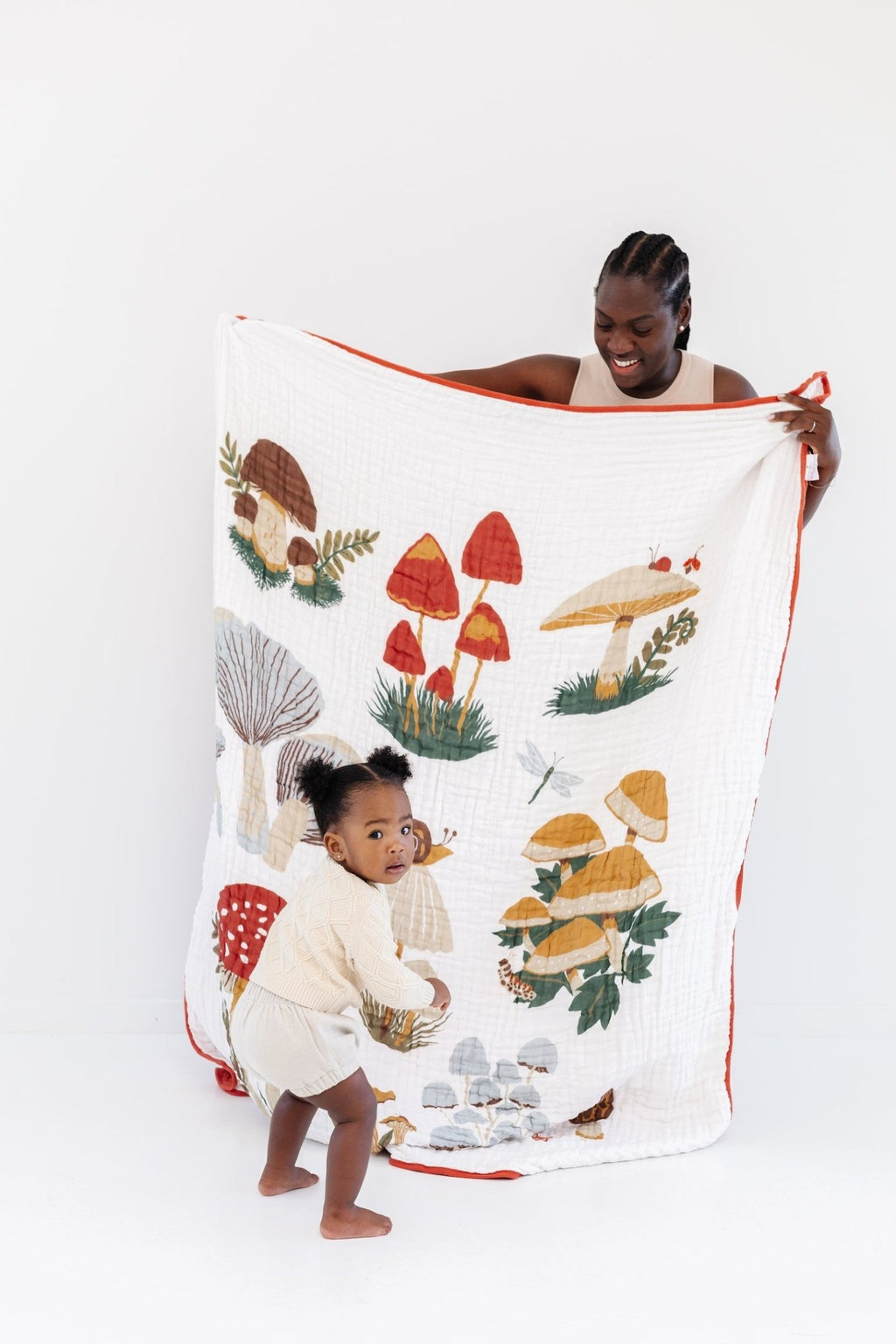 Mushroom Throw Blanket Quilts La Vie Bien Mushroom Throw Blanket