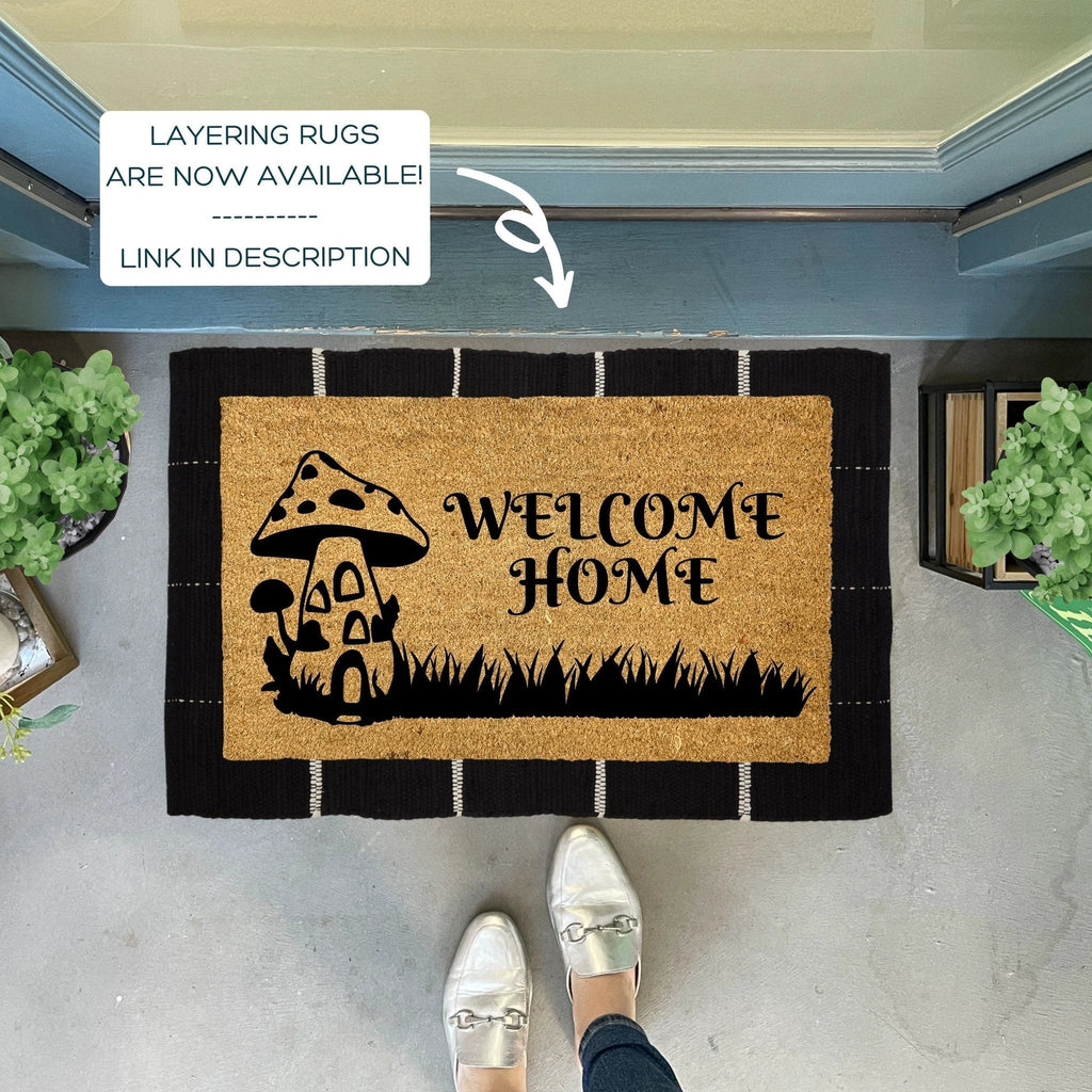 Mushroom Welcome Mat by Nickel Designs Custom Doormats