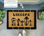 Mushrooms Outdoor Doormat by Nickel Designs Custom Doormats