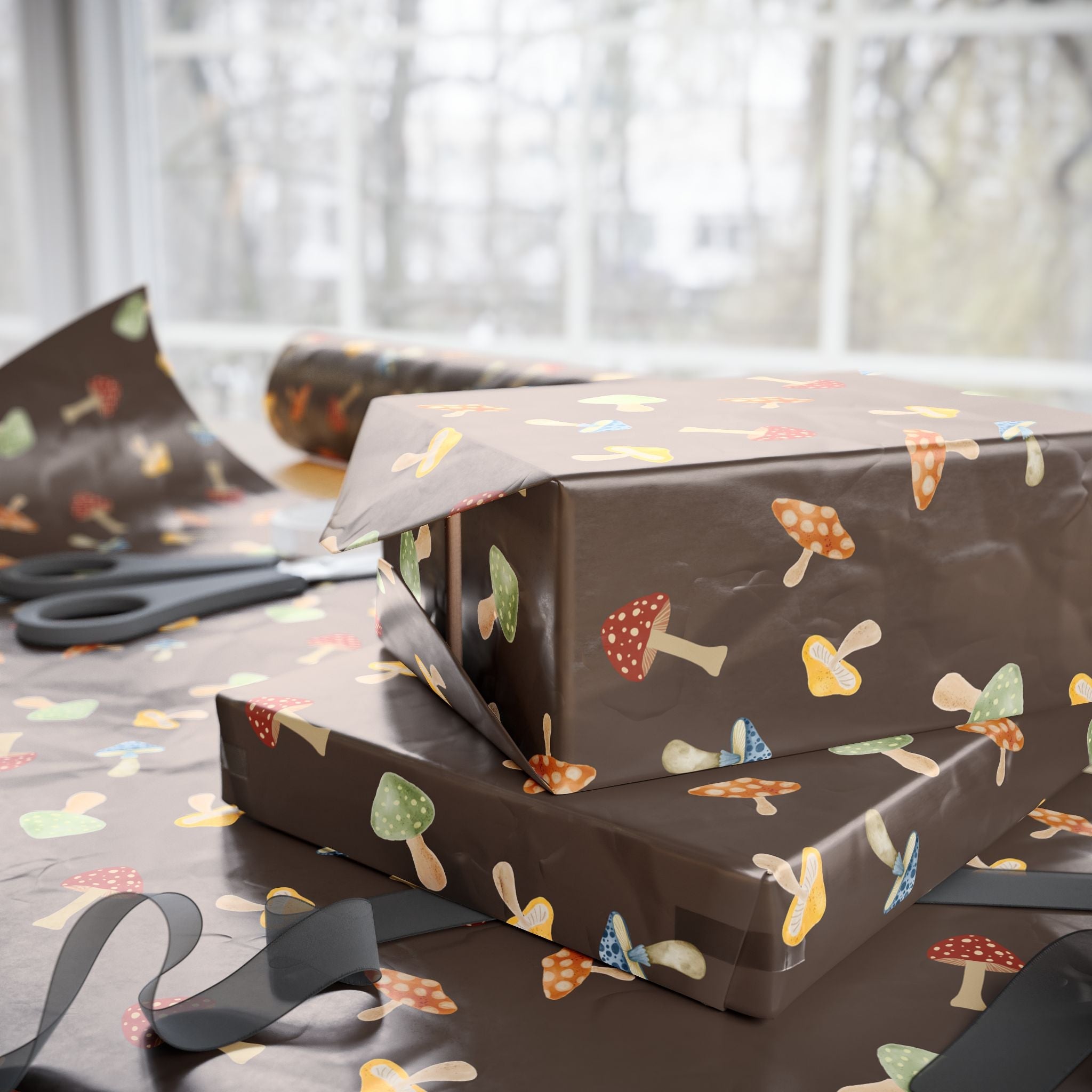 Mushrooms Wrapping Papers, Gift Wrap for Nature Lovers